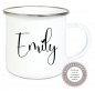 Preview: ♥ Becher Tasse Emaillebecher personalisiert Name Wunschname, Einschulung KITA Dankeschön, Muttertag, Vatertag Abschied, Jubiläum, Geschenk, von Lüttentüddel